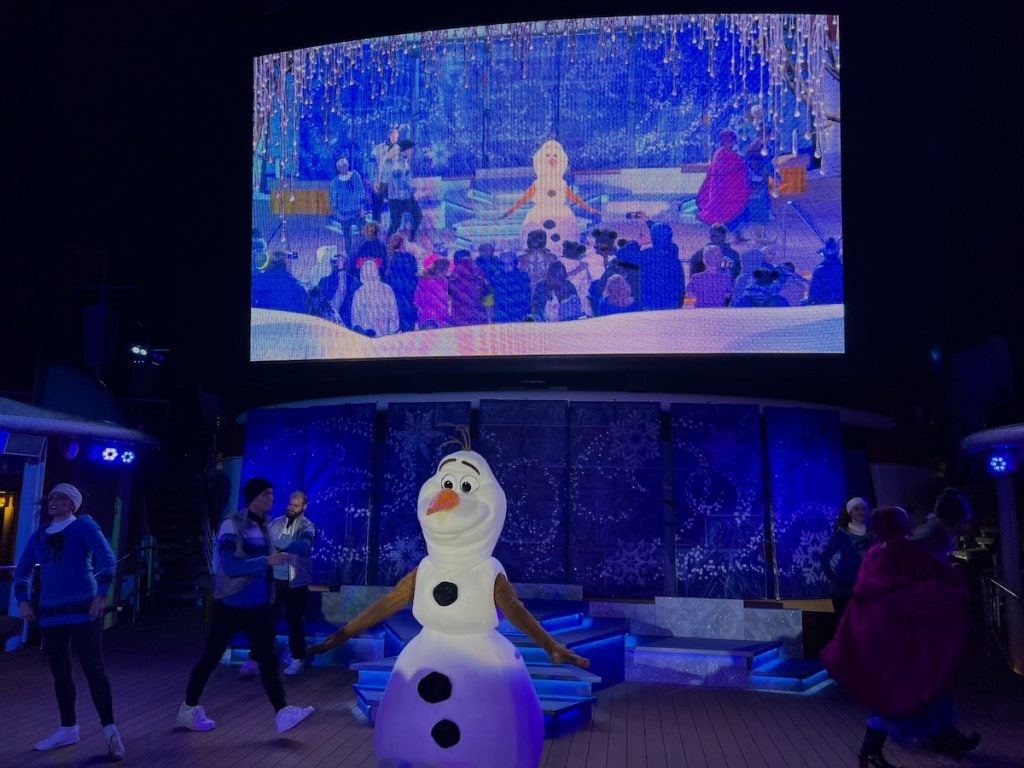 deck party disney cruise line alaska frozen