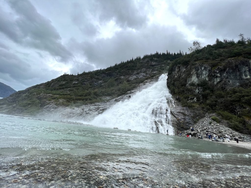 disney cruise to alaska mendenhall glacier waterfall