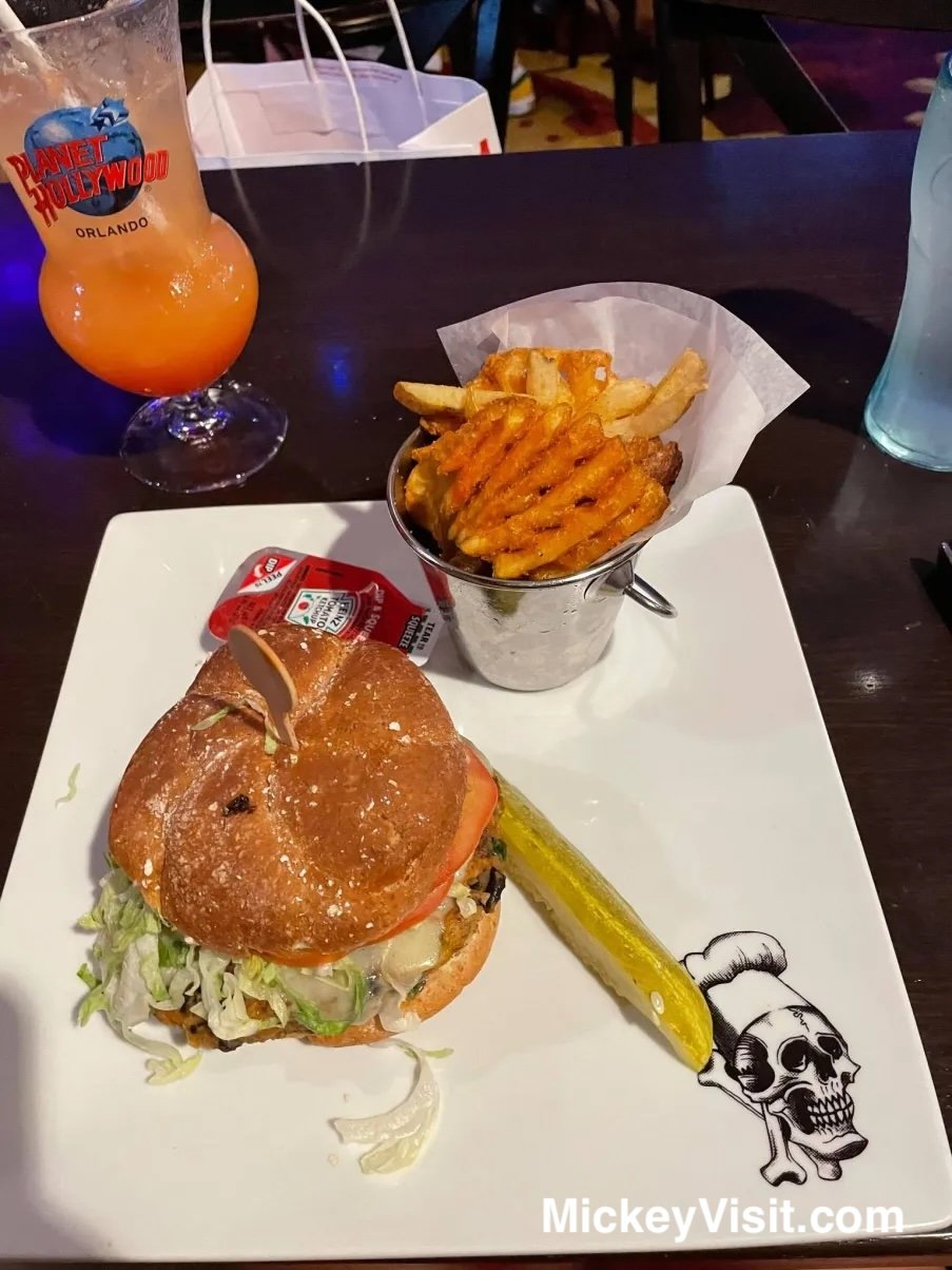 Burger and fries