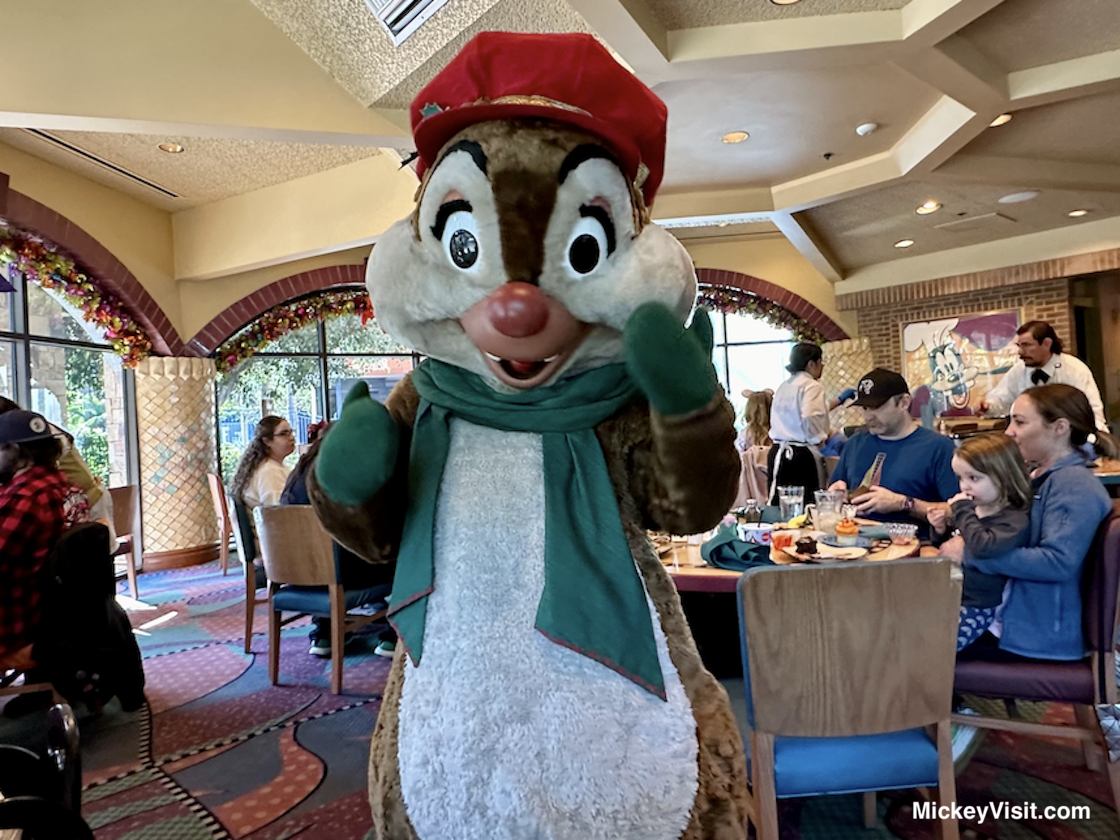 Dale at Goofy's Kitchen holiday character dining