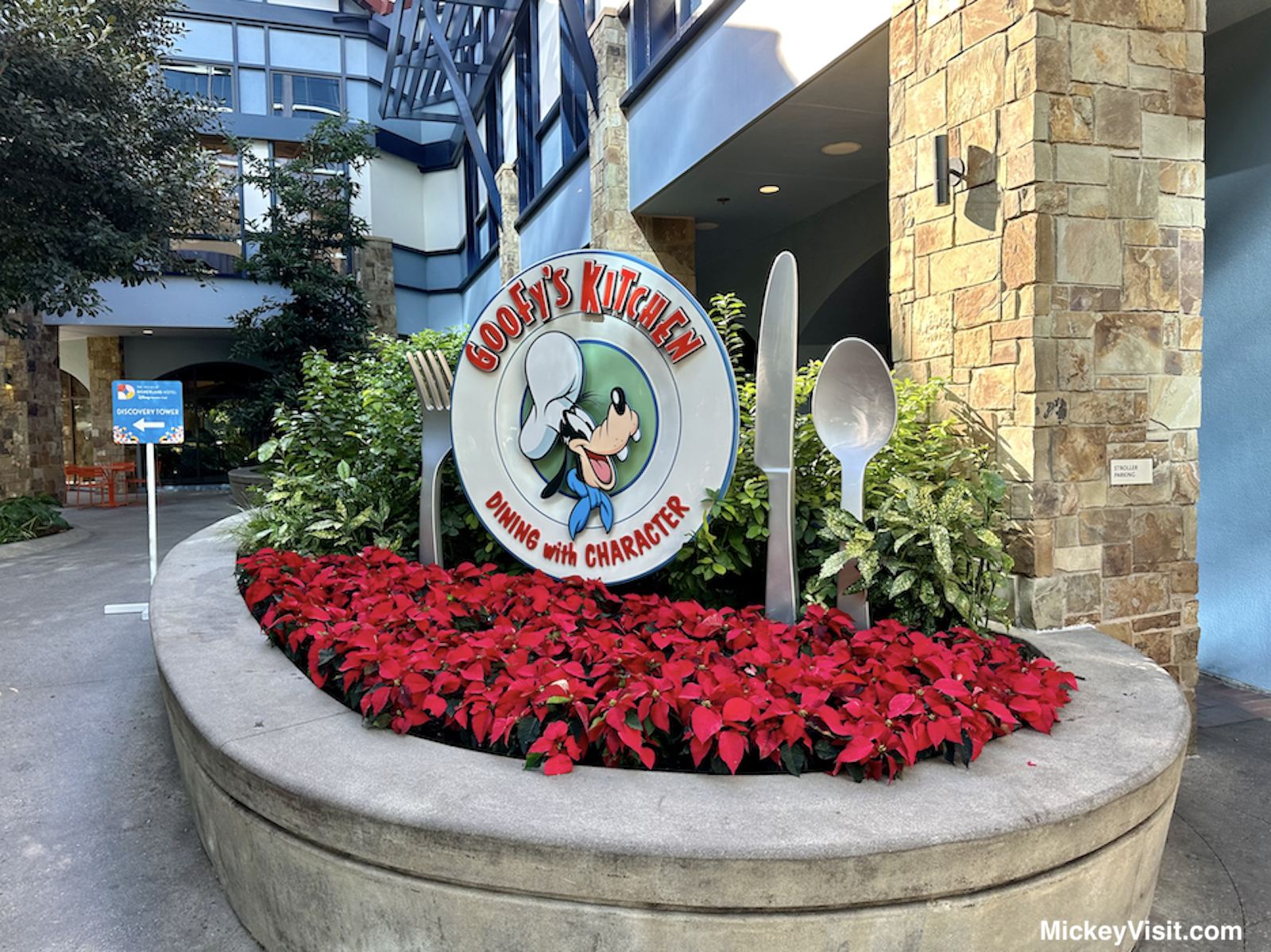 Goofy's Kitchen holiday character dining sign